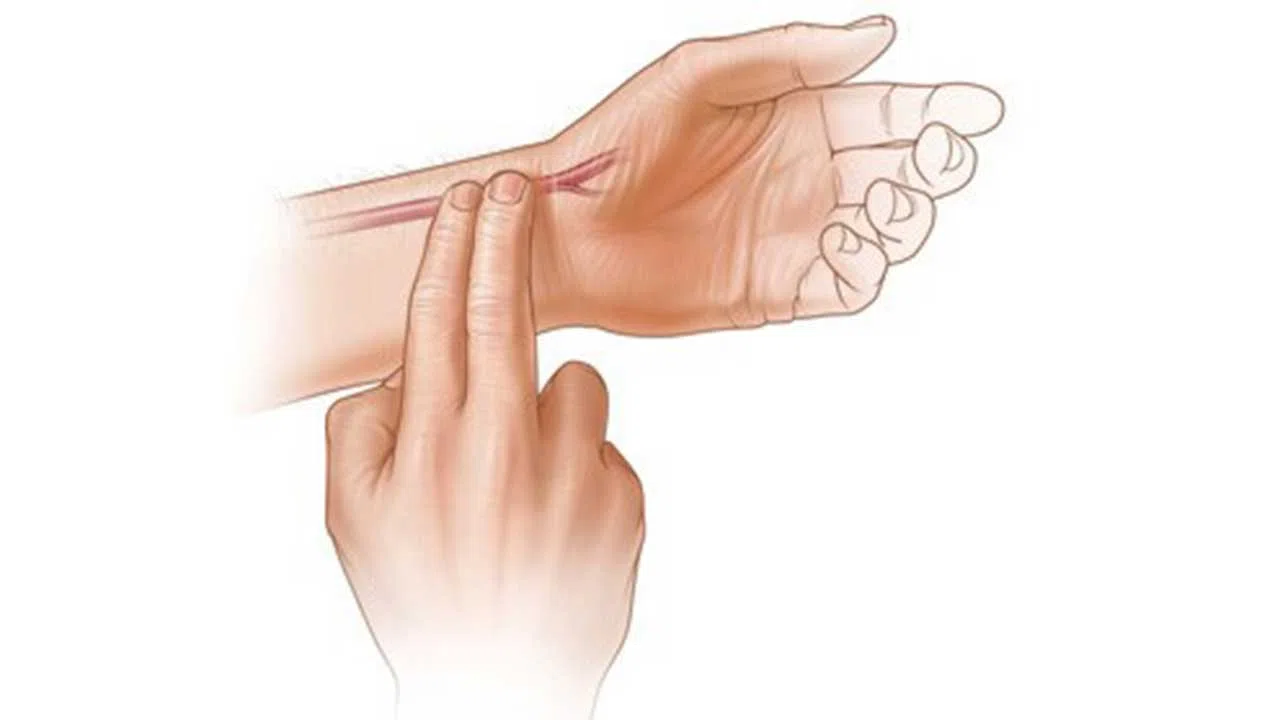 استفاده از سر انگشتان برای لمس نبض‌ها